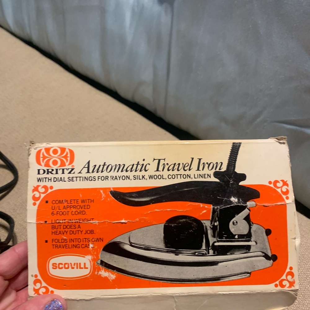 Travel iron antique